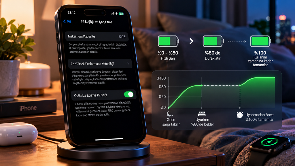 iPhone’da Optimize Edilmiş Pil Şarjı Nasıl Çalışıyor?
